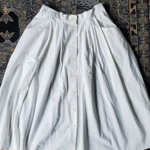 Vintage High Waisted White Skirt